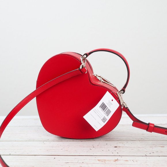 NWT Kate Spade New York Love Shack Heart Crossbody in Candied Cherry - Picture 11 of 14